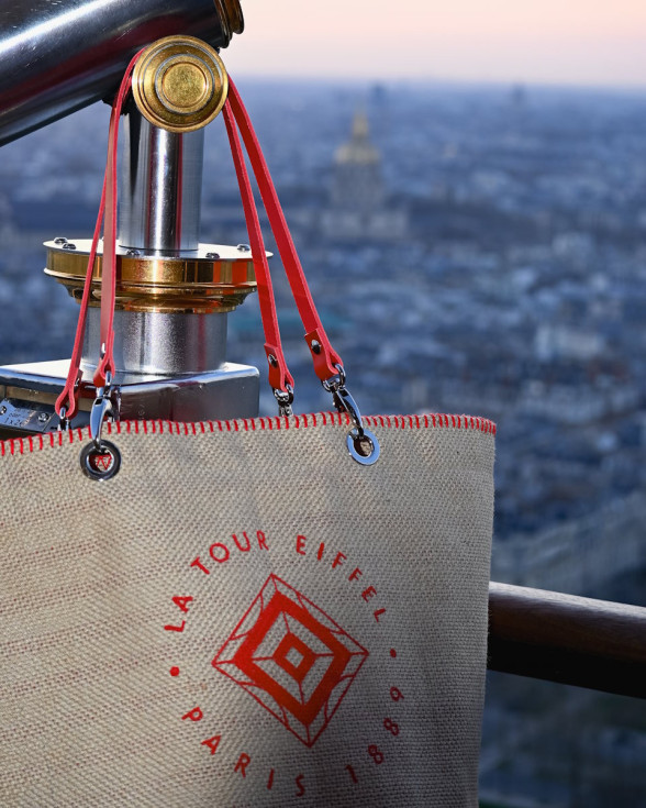 Red Saint James Tote Bag - Official Eiffel Tower Store