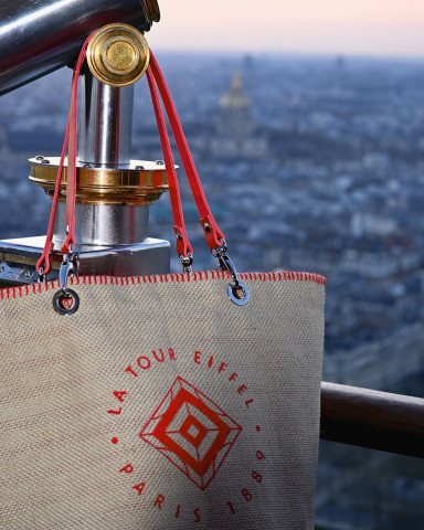 Red Saint James Tote Bag - Official Eiffel Tower Store