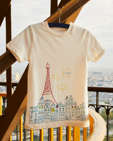 Paris Rooftops Kids T-shirt - Official Eiffel Tower Store