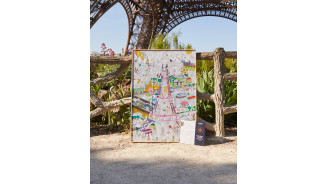 Poster Coloriage OMY 70x100 cm de la tour Eiffel