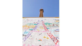 Poster Coloriage OMY 70x100 cm de la tour Eiffel