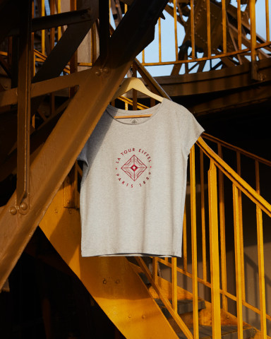 Heather Grey Signature T-shirt - Official Eiffel Tower Store