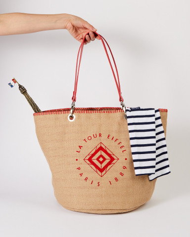 Red Saint James Tote Bag - Official Eiffel Tower Store