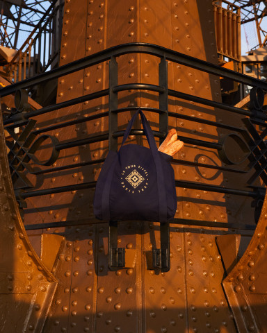 Navy Blue Signature Tote Bag - Official Eiffel Tower Store