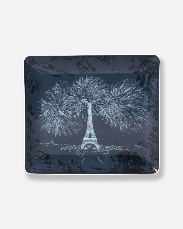 Plateau en porcelaine 17x15 cm  – Collection tour Eiffel Bernardaud