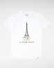 T-shirt blanc adulte tour Eiffel - Collection Olympique