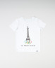 T-shirt blanc enfant tour Eiffel - Collection Olympique