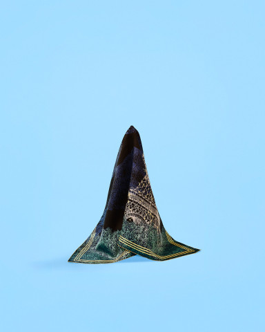 Pañuelo 67x67cm Noche Seda - Tienda Torre Eiffel