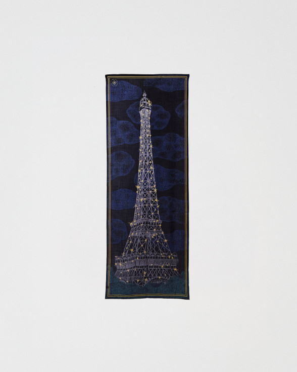 Estola 67x180cm Noche Lana y Seda - Tienda Torre Eiffel