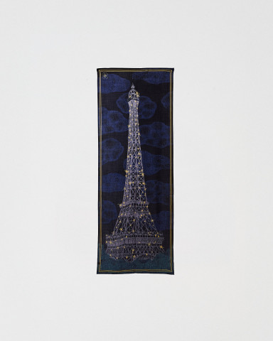Estola 67x180cm Noche Lana y Seda - Tienda Torre Eiffel