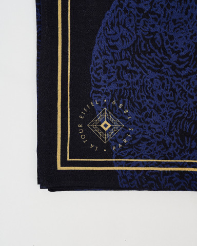 67x180cm Night Wool & Silk Stole - Eiffel Tower Shop