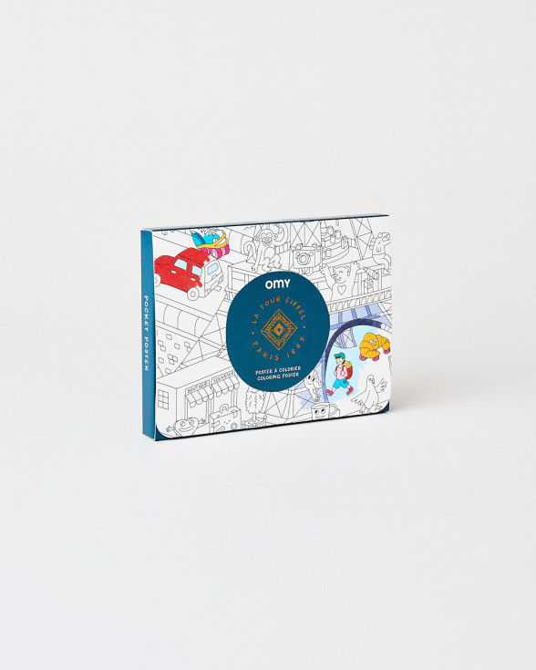 Mini coloring book Eiffel tower OMY -  Official Eiffel Tower Shop