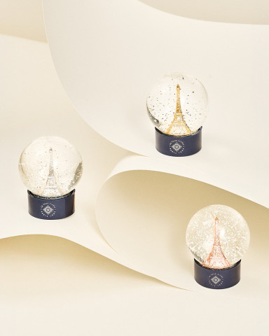 Boule à Neige en Verre Cuivré de la tour Eiffel