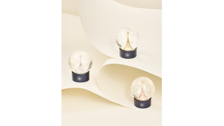 Silver Eiffel Tower snow globe - Official Eiffel Tower Store