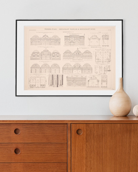 Restaurants Poster - Official Eiffel Tower Shop