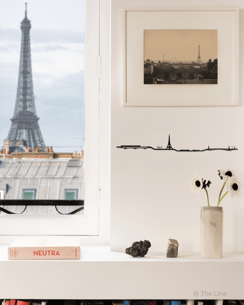 Paris Wall Decoration 50cm Black - Official Eiffel Tower Shop