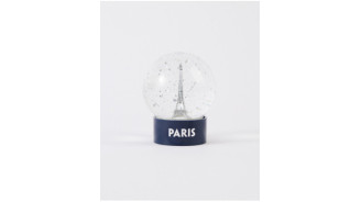 Boule à Neige en Verre Argenté de la tour Eiffel