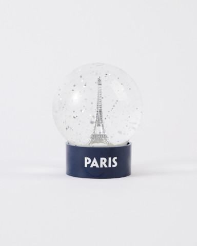 Boule à Neige en Verre Argenté de la tour Eiffel