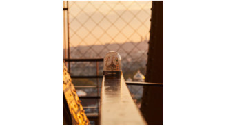 Vintage snow globe with the Eiffel Tower from the 1889 World's Fair