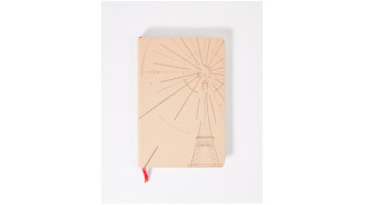 Carnet Rose Poudré A5 avec la tour Eiffel