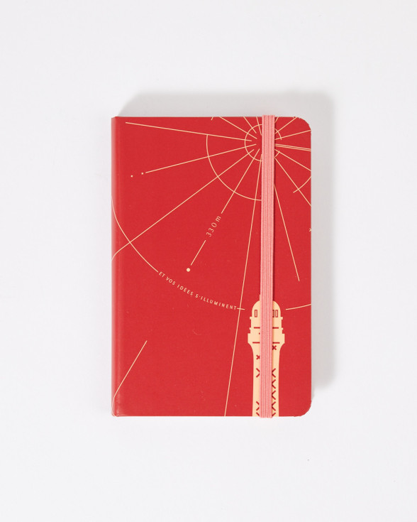 Red A6 notebook with the Eiffel Tower - Official Eiffel Tower Shop