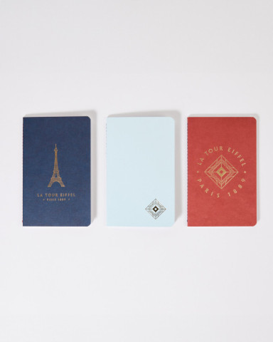 Red 10x16 notebook with the Eiffel Tower - Official Eiffel Tower Store
