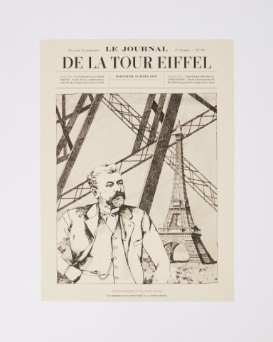 Affiche Gustave Eiffel 30x40 - Boutique officielle de la tour Eiffel