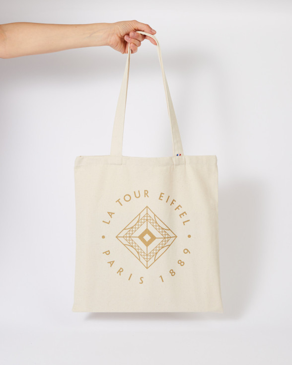 Tote Bag Signature tour Eiffel coloris Naturel