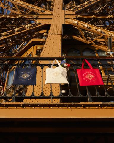 Signature Eiffel Tower Tote Bag in Natural Color