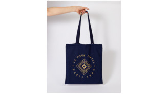 Tote Bag Signature tour Eiffel coloris Marine