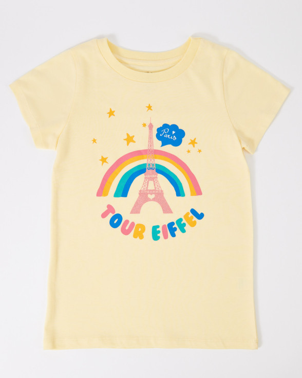 T-shirt enfant Arc En Ciel avec la tour Eiffel