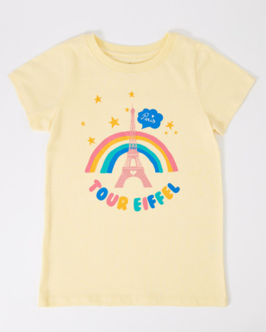 Camiseta infantil Arco íris con la Torre Eiffel