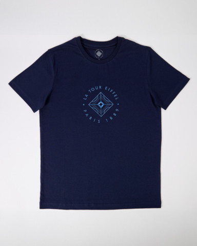 Navy Blue Signature T-shirt - Official Eiffel Tower Store