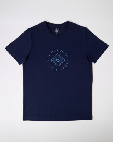 T-shirt Signature Bleu Marine - Boutique officielle de la tour Eiffel