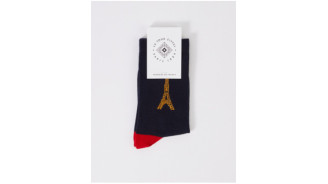 Navy Blue Socks with the Eiffel Tower