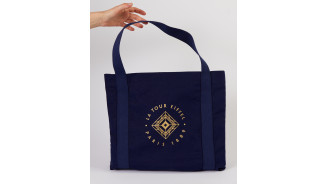 Navy Blue Signature Tote Bag - Official Eiffel Tower Store