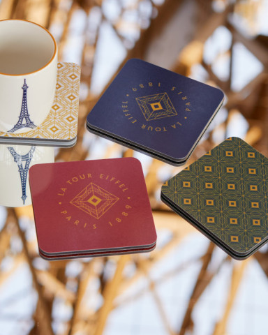 Set of 4 Eiffel Tower Coasters from the Signature Collection