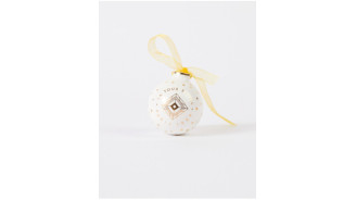 Eiffel Tower White and Gold Christmas Ornament