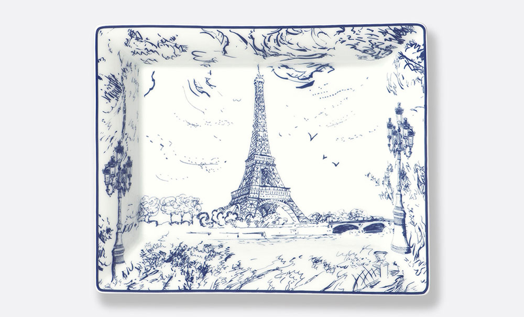 Bolsillo Vacío 20x16 cm Día - Collection Tout Paris tour Eiffel bleu nuit - BERNARDAUD