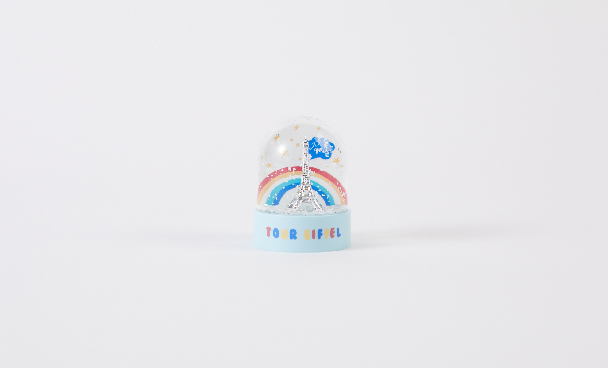 Light Blue Mini Snow Globe - RAINBOW COLLECTION