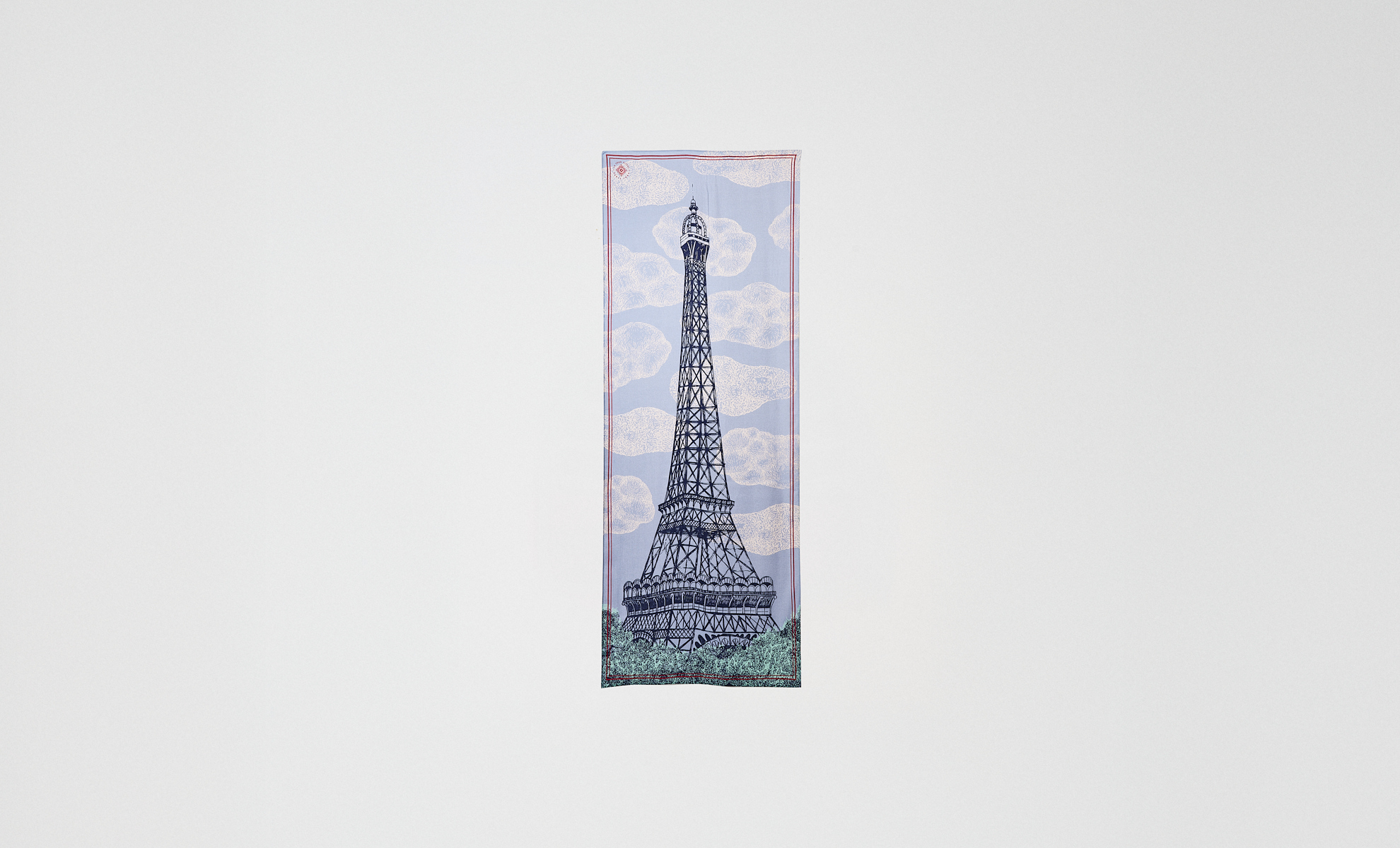 Etole 67x180 cm Jour Laine et Soie Bleu - COLLECTION SIGNATURE