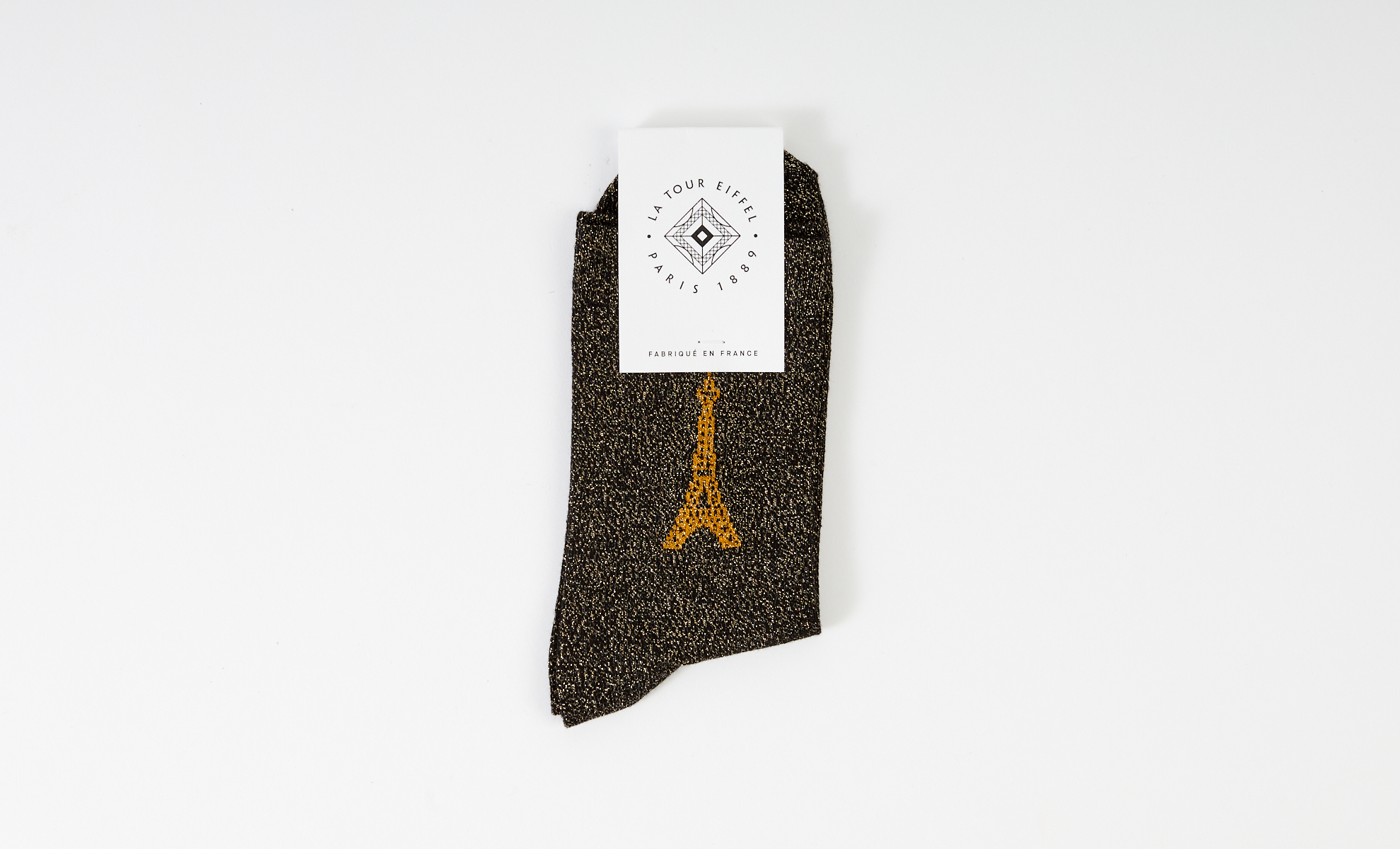 Chaussettes mi-bas Paillettes Noires - COLLECTION SIGNATURE