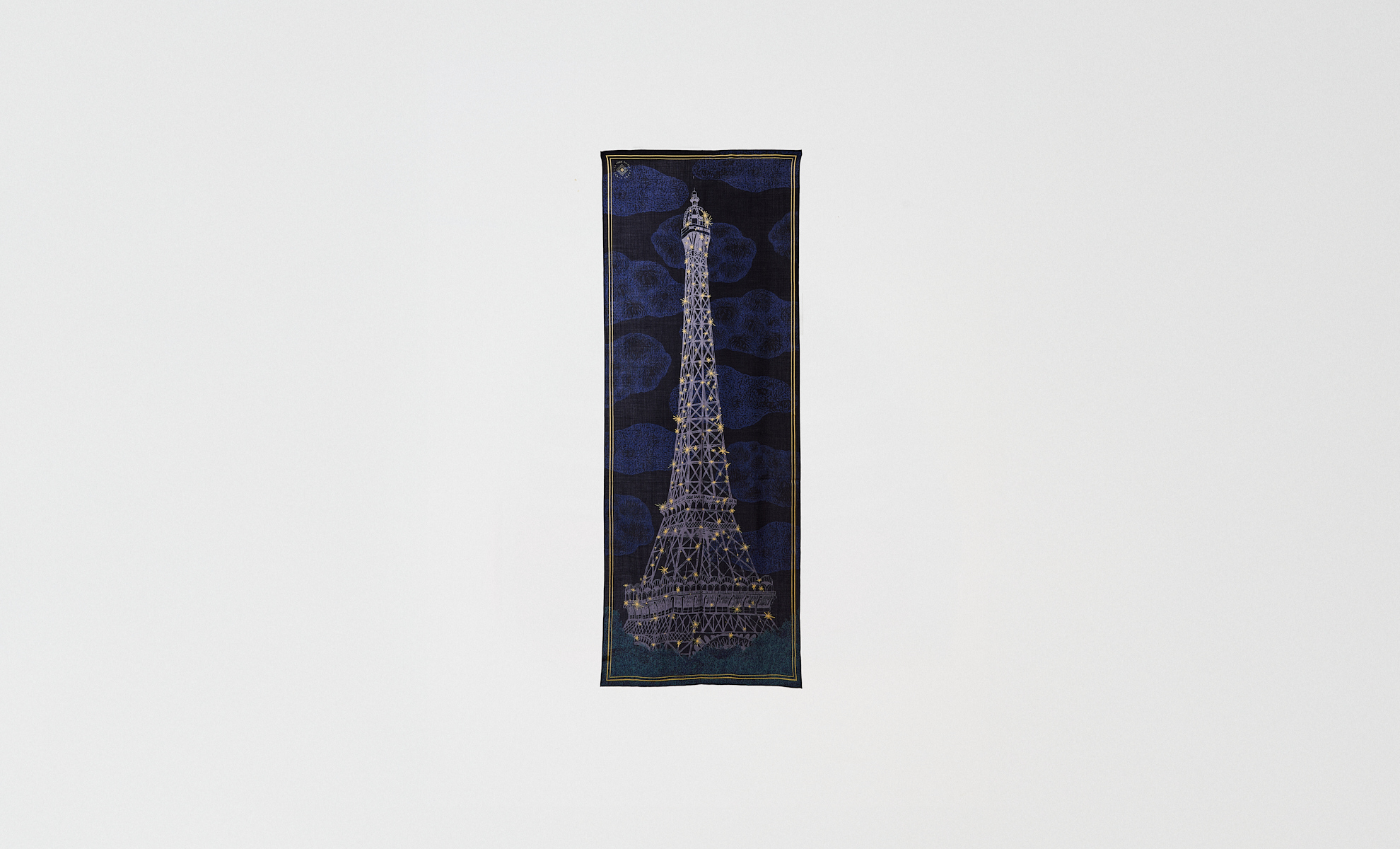 Etole 67x180cm Nuit Laine et Soie Bleu - COLLECTION SIGNATURE