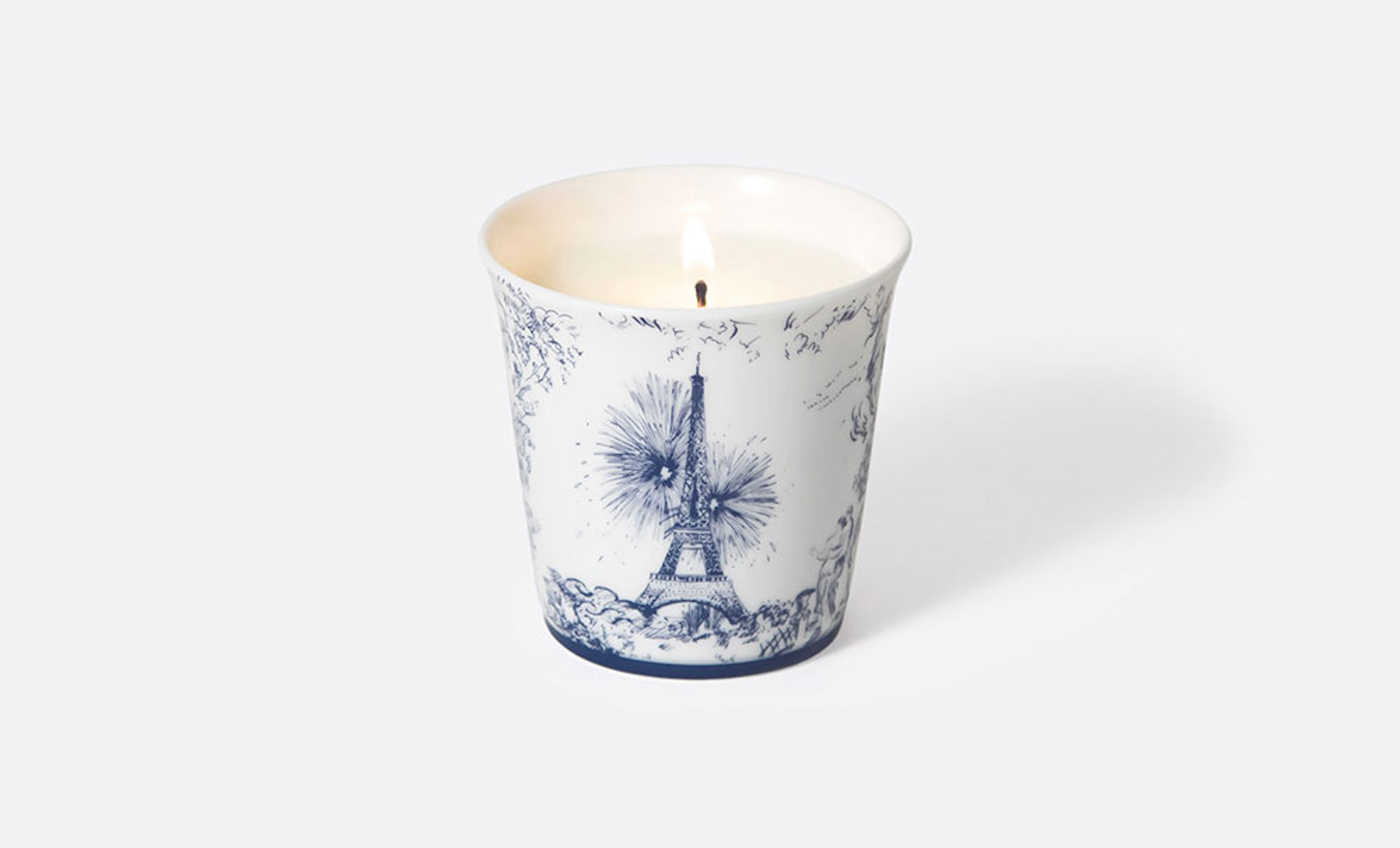 Candle Jar with Refill Day - Collection Tout Paris tour Eiffel bleu nuit - BERNARDAUD