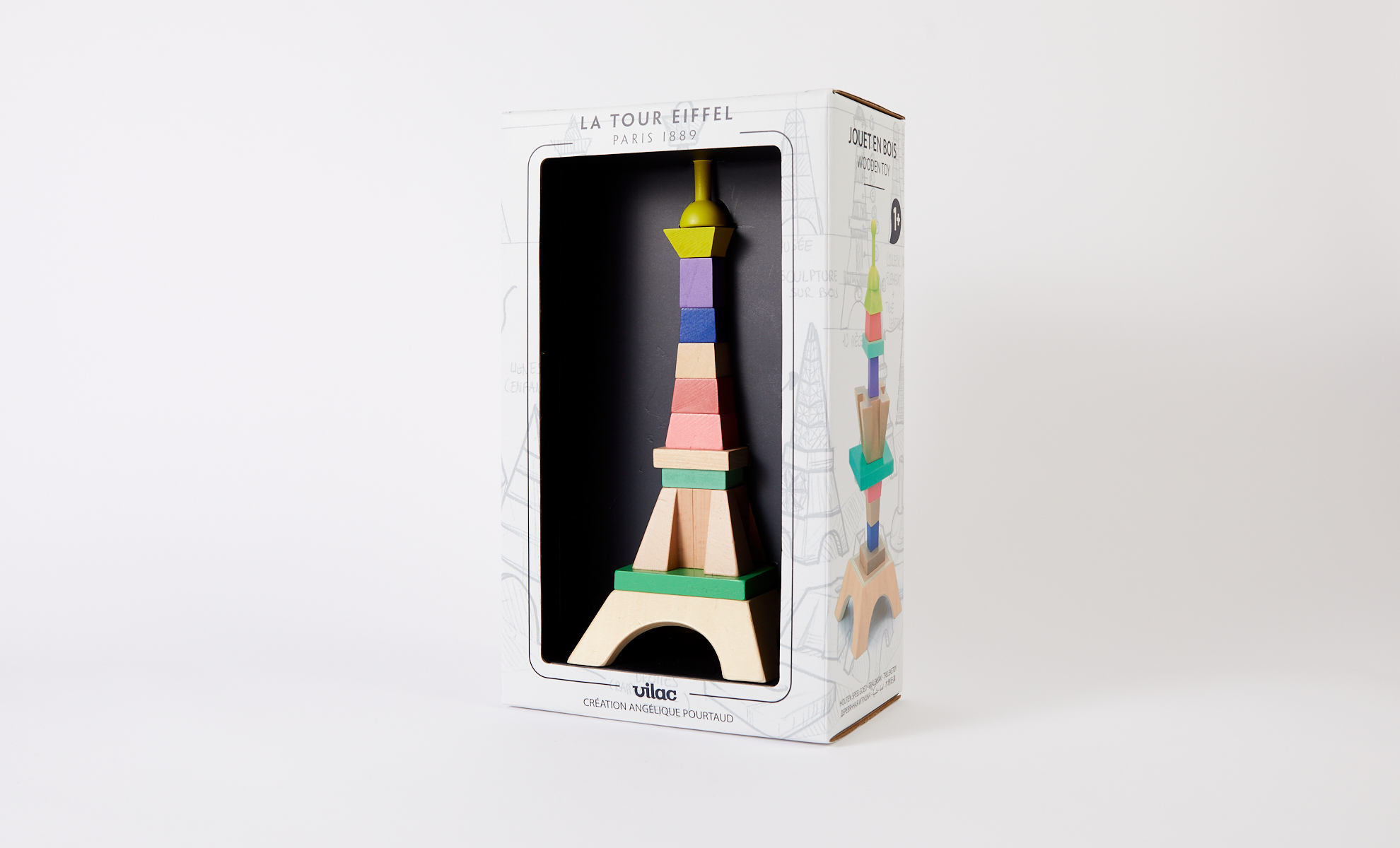 Stackable Wooden Eiffel Tower - VILAC