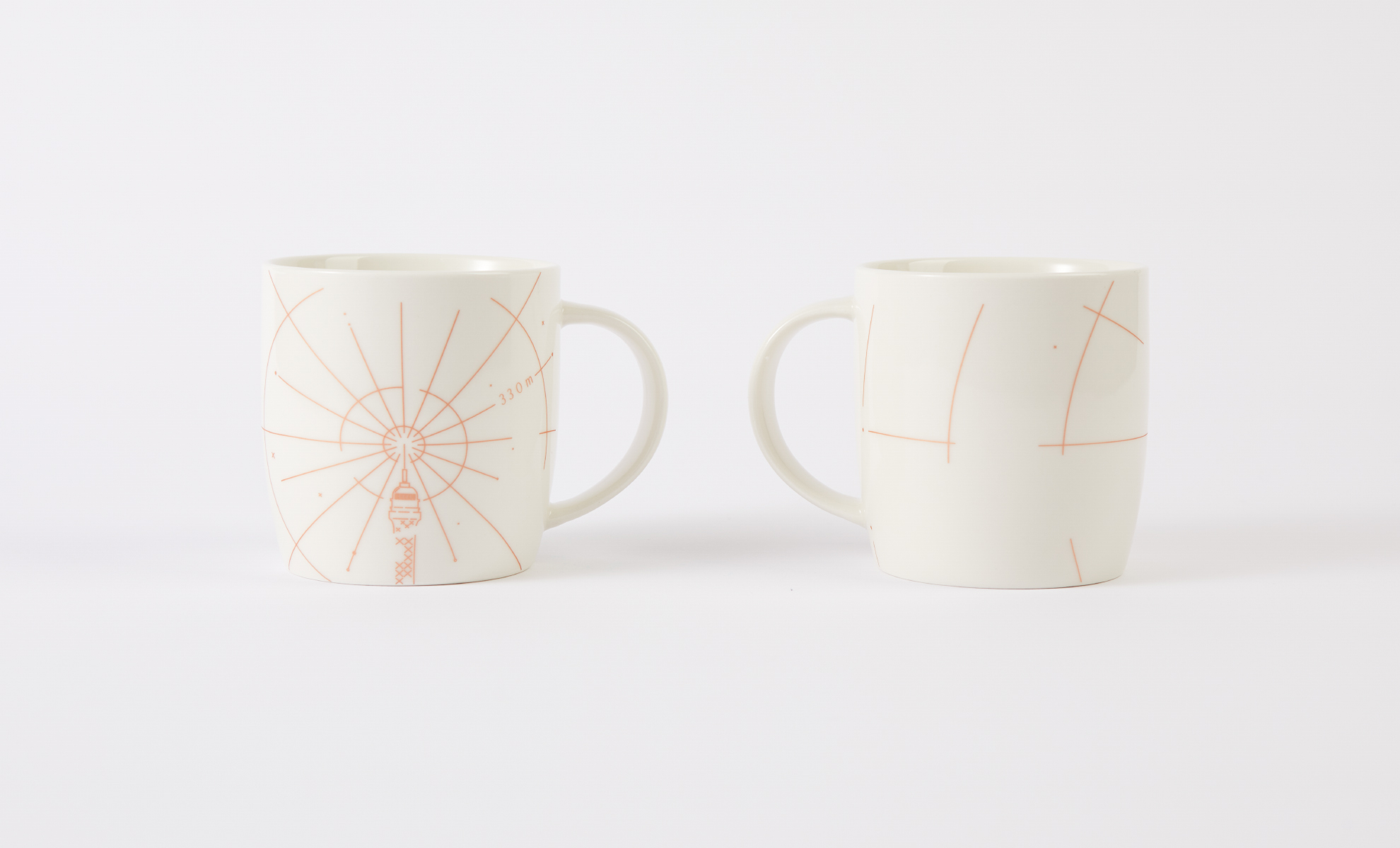 White and Copper Mug - 330 METERS COLLECTION